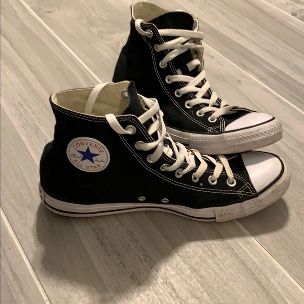 Black Converse sneakers